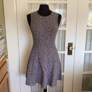 Theory Sleeveless Tweed Mini Dress